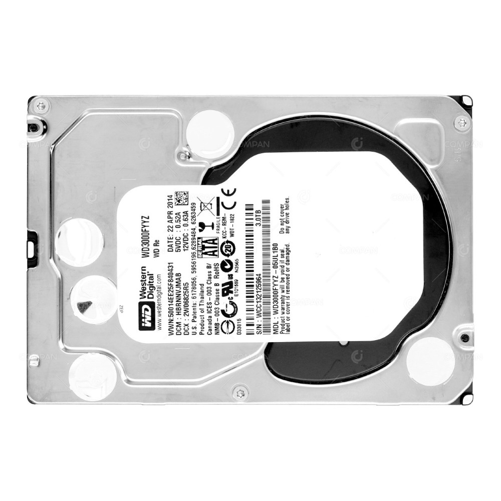WD3000FYYZ WESTERN DIGITAL 3TB SATA 6GB 7,2K 3,5 LFF HARD DRIVE WD3000FYYZ-05UL1B0,50014EE25F840431